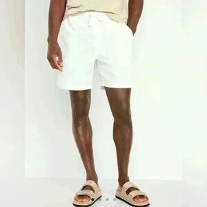 Old Navy Men’s Textured Jogger Shorts White New Without Tags Small